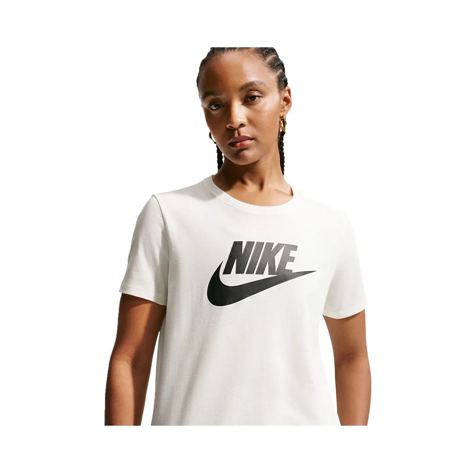 Nike Nsw Club Ss Tee Icon Futura Beyaz Kadın Tişört DX7906-133