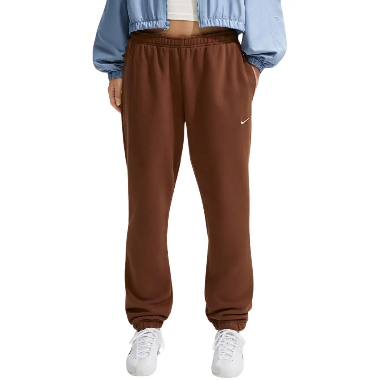 Nike Studio Fleece Mid-Rise Cuffed Kadın Siyah Eşofman Altı IM8076-001