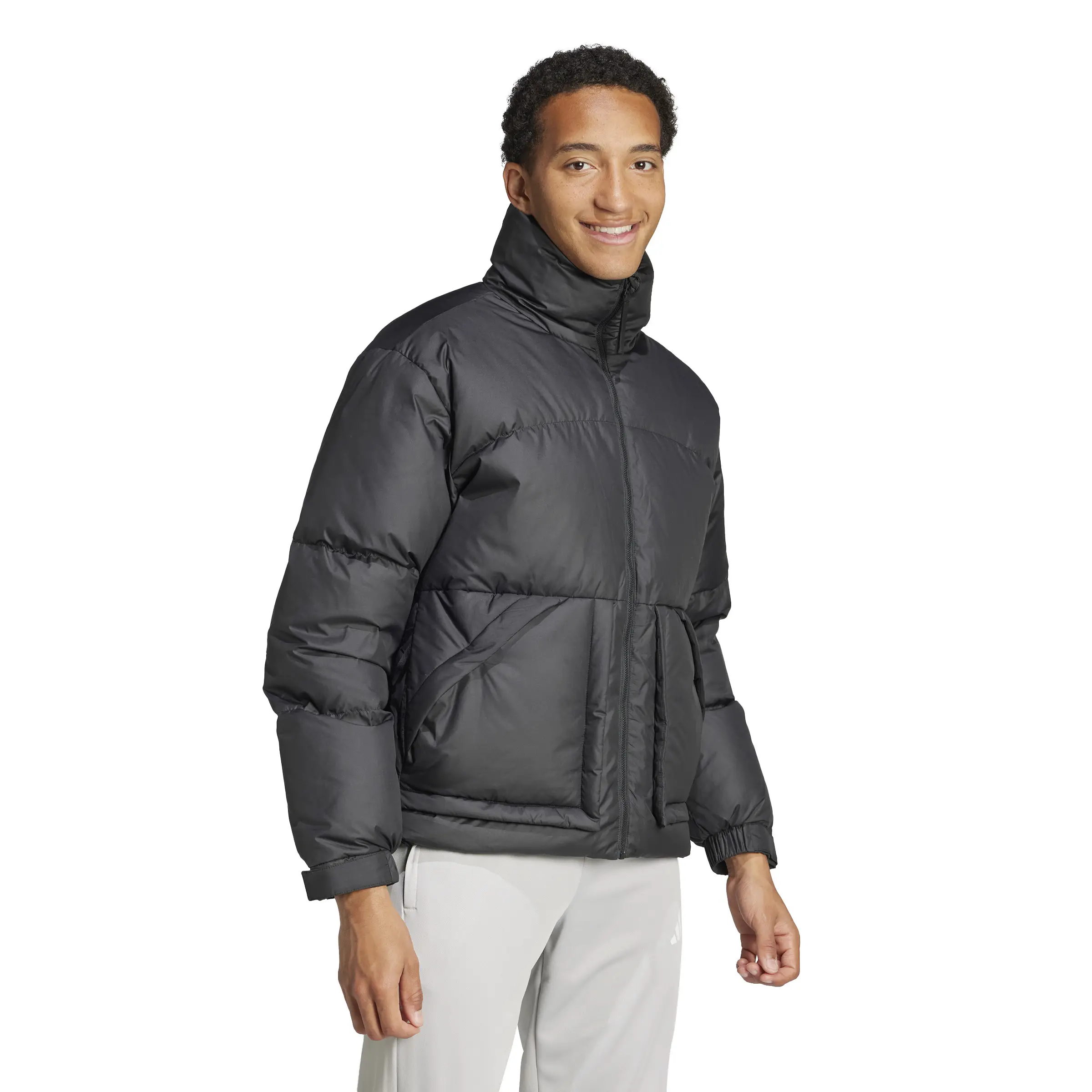 adidas BIG BAFFLE J Erkek Siyah Mont IV9776