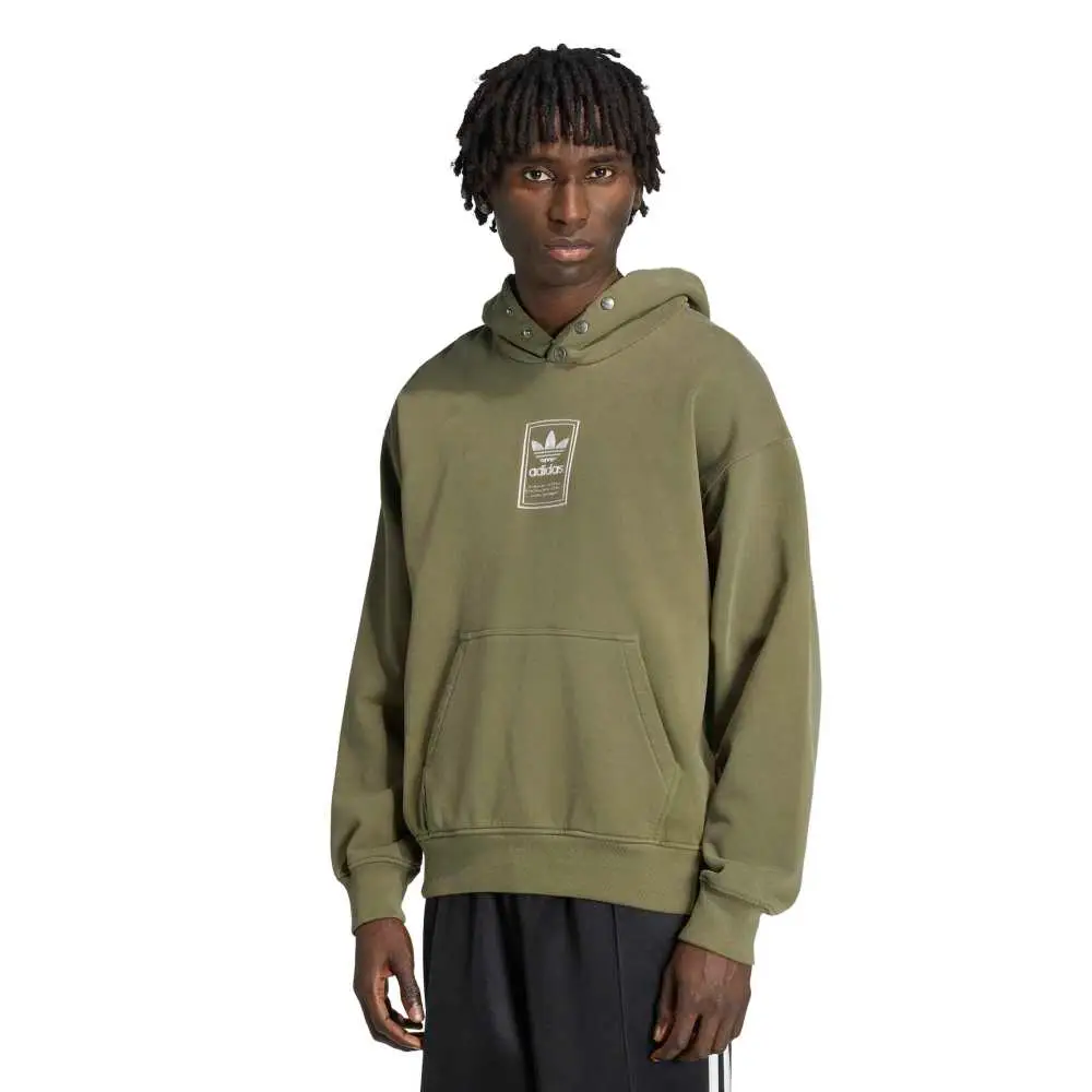 adidas ELEVATED GFX HOODIE Yeşil Erkek Sweatshirt KW4403