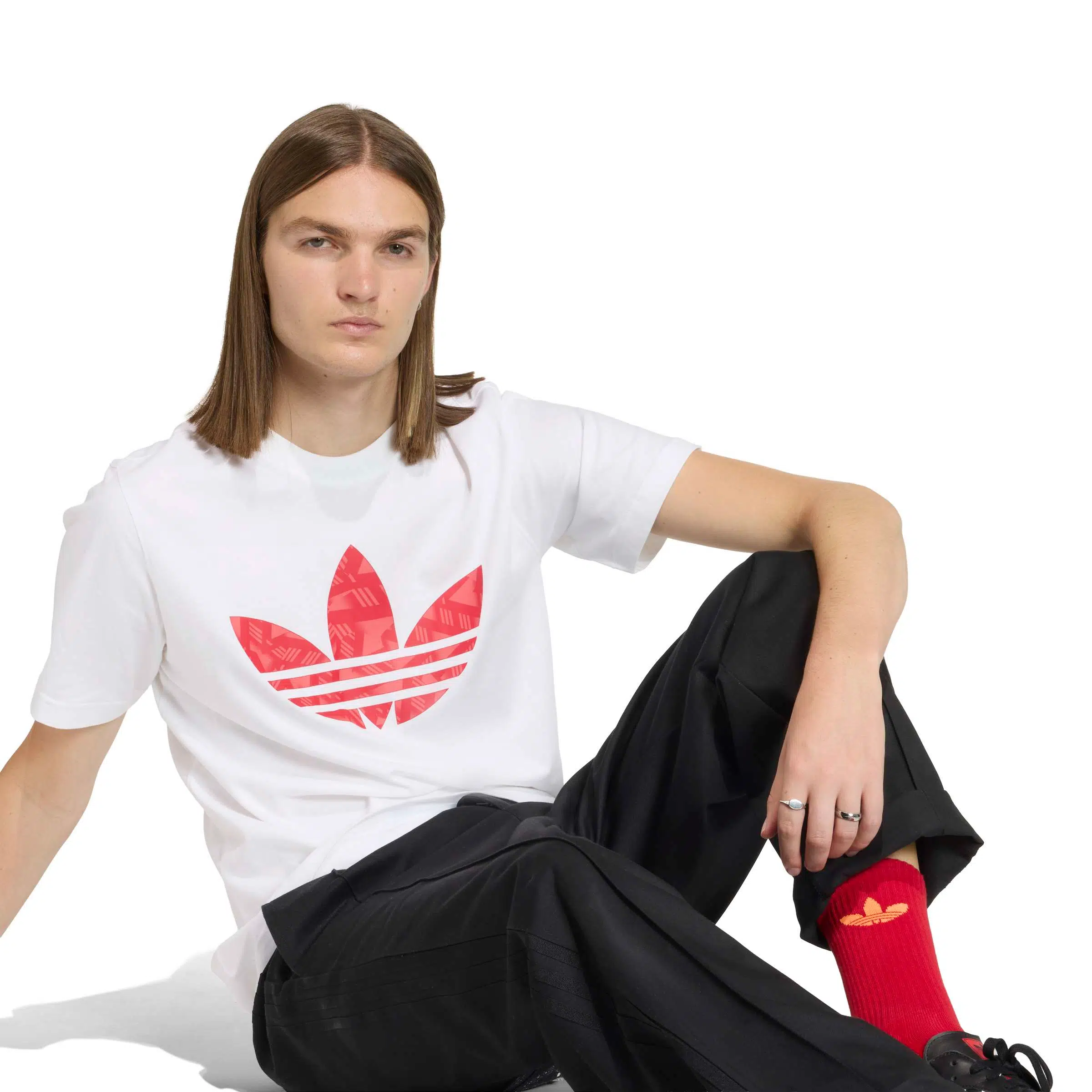 adidas GFX T Erkek Beyaz Tişört KT0489
