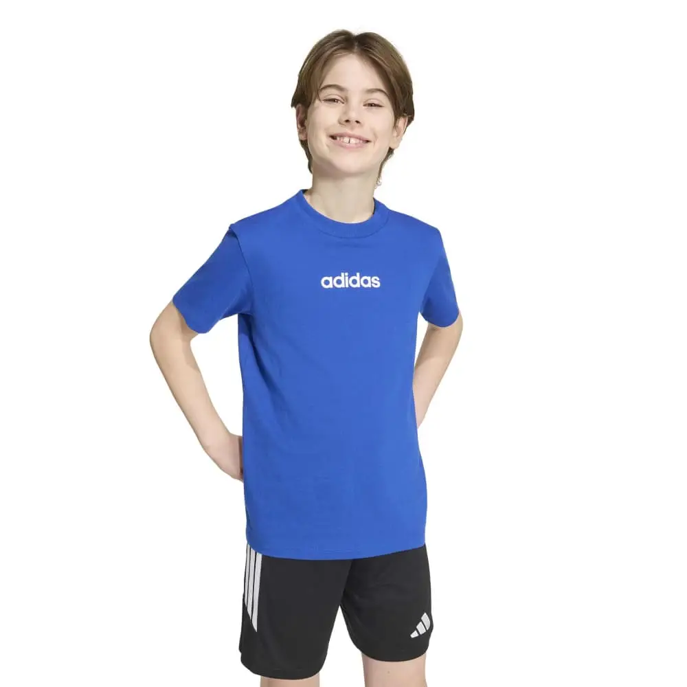 adidas J LIN TEE 160 Mavi Erkek Tişört KT3361