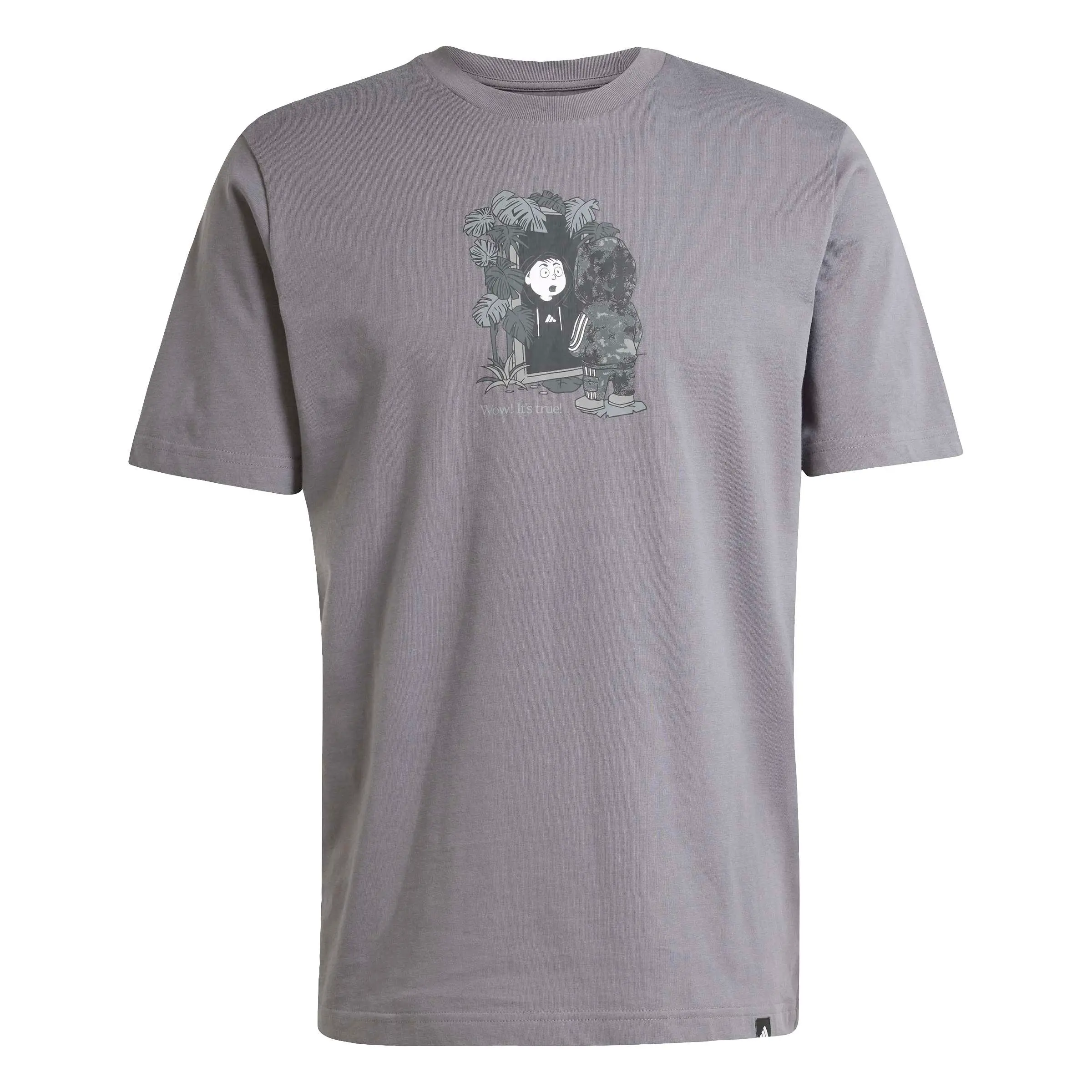 adidas M CAMO EXP T Erkek Gri Tişört JY1841