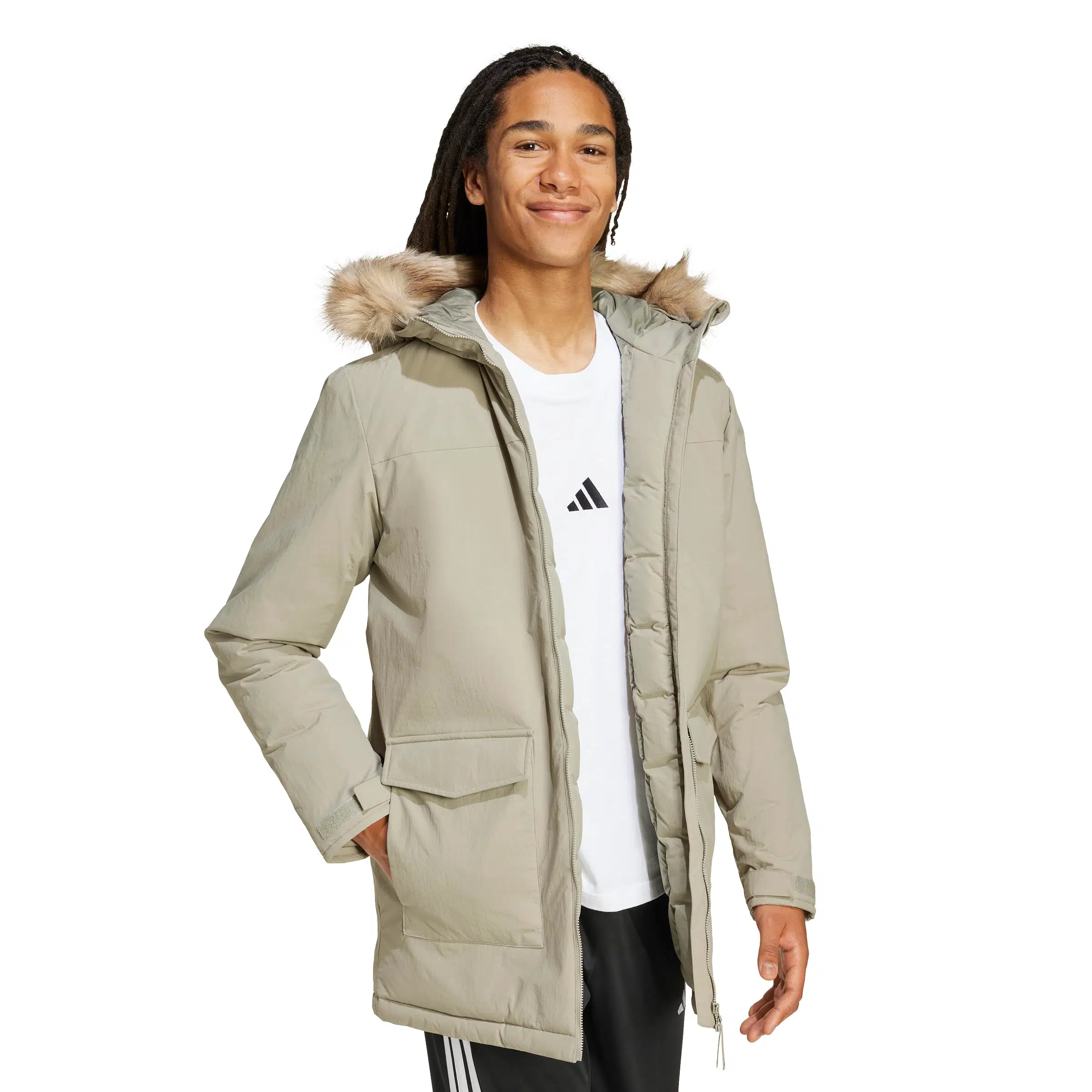 adidas PAVERIC FUR PAR Erkek Yeşil Ceket JX7747