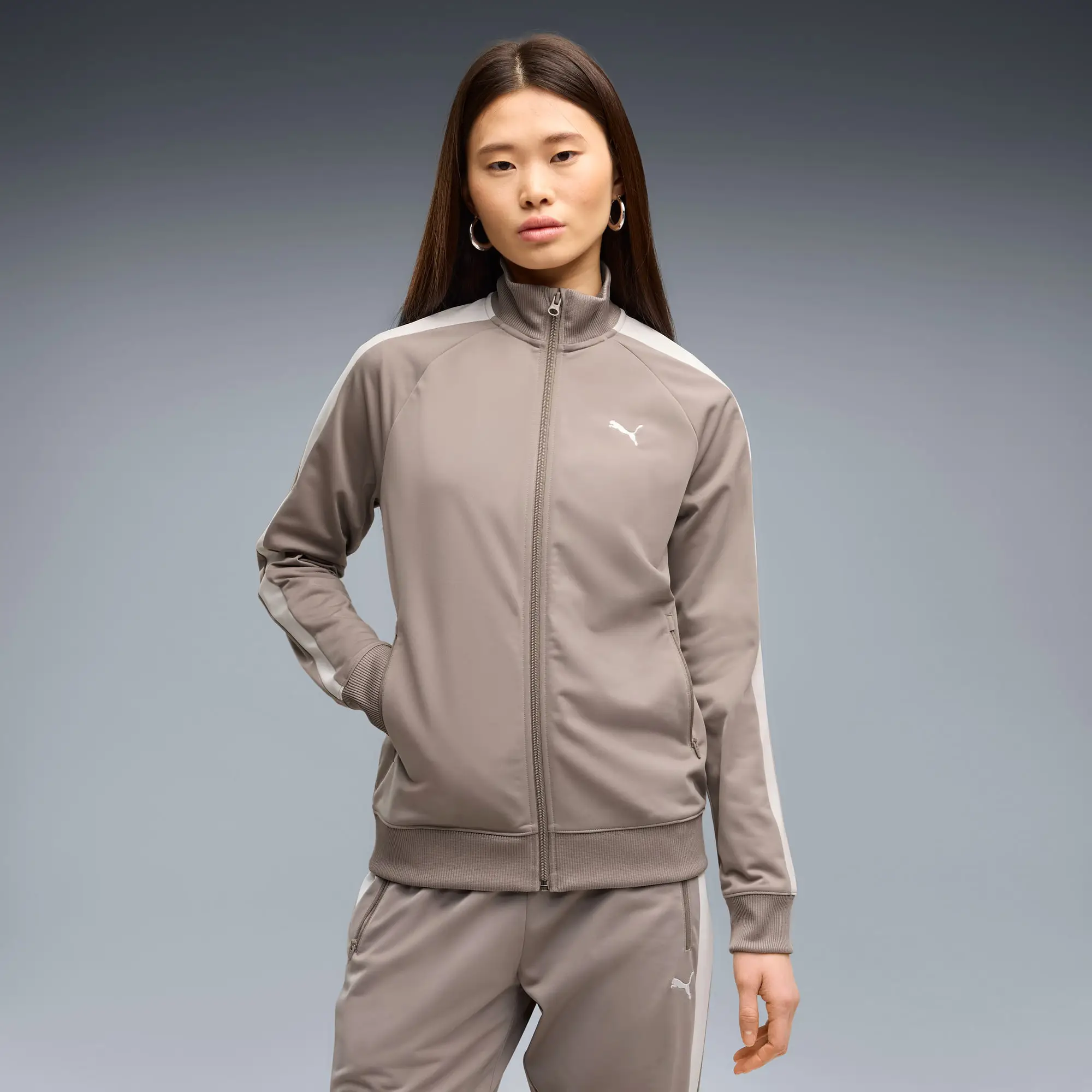Puma T7 Track Jacket Gri Sweatshirts 692466 81