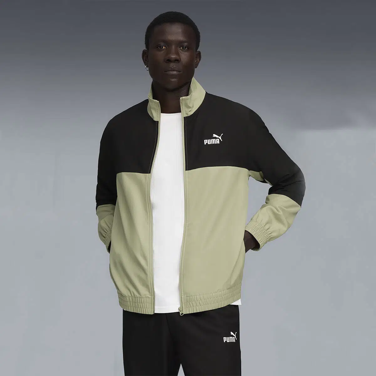 Puma Woven Colorblock Erkek Yeşil Eşofman Takımı 68817382